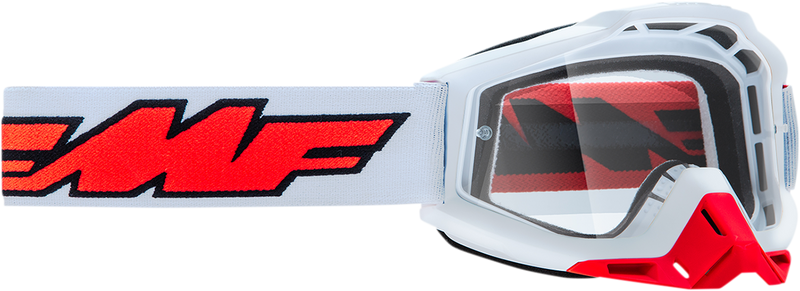 FMF PowerBomb Goggles - Rocket - White - Clear F-50036-00004 2601-2971