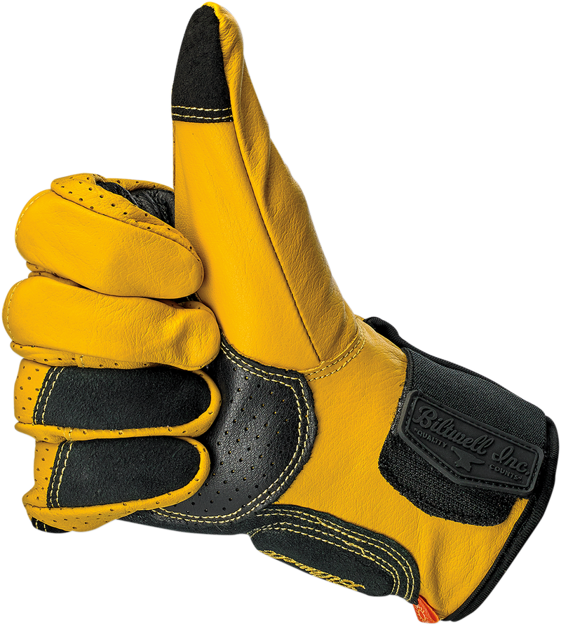 BILTWELL Borrego Gloves - Gold/Black - Large 1506-0701-304