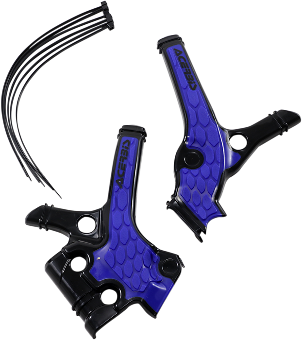 ACERBIS X-Grip Frame Guards - Black/Blue 2736381004