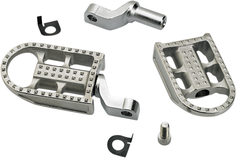 BILTWELL Mushman Footpegs - Step - Raw Polished 7002-302-02