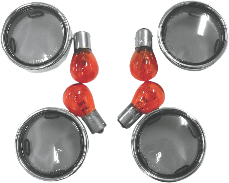 DRAG SPECIALTIES Lens Kit with Trim Ring - Smoke L12-0226L
