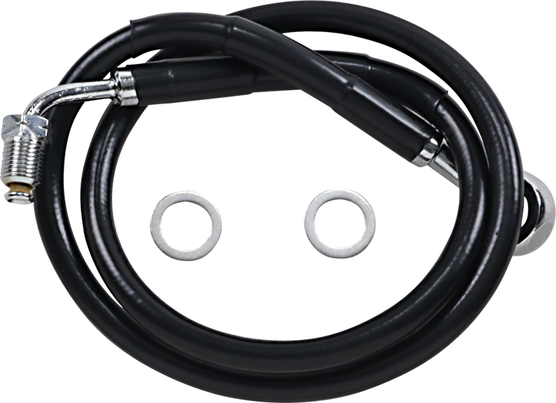 DRAG SPECIALTIES Brake Line - +6" - Black - '18-'22 Softail 618631-6BLK