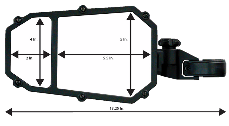 MOOSE UTILITY Mirror - Side View - Octagon - Black MUTVMIR-ES2-CCS