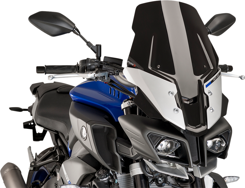 PUIG HI-TECH PARTS Race Windscreen - Black - Yamaha 8918N