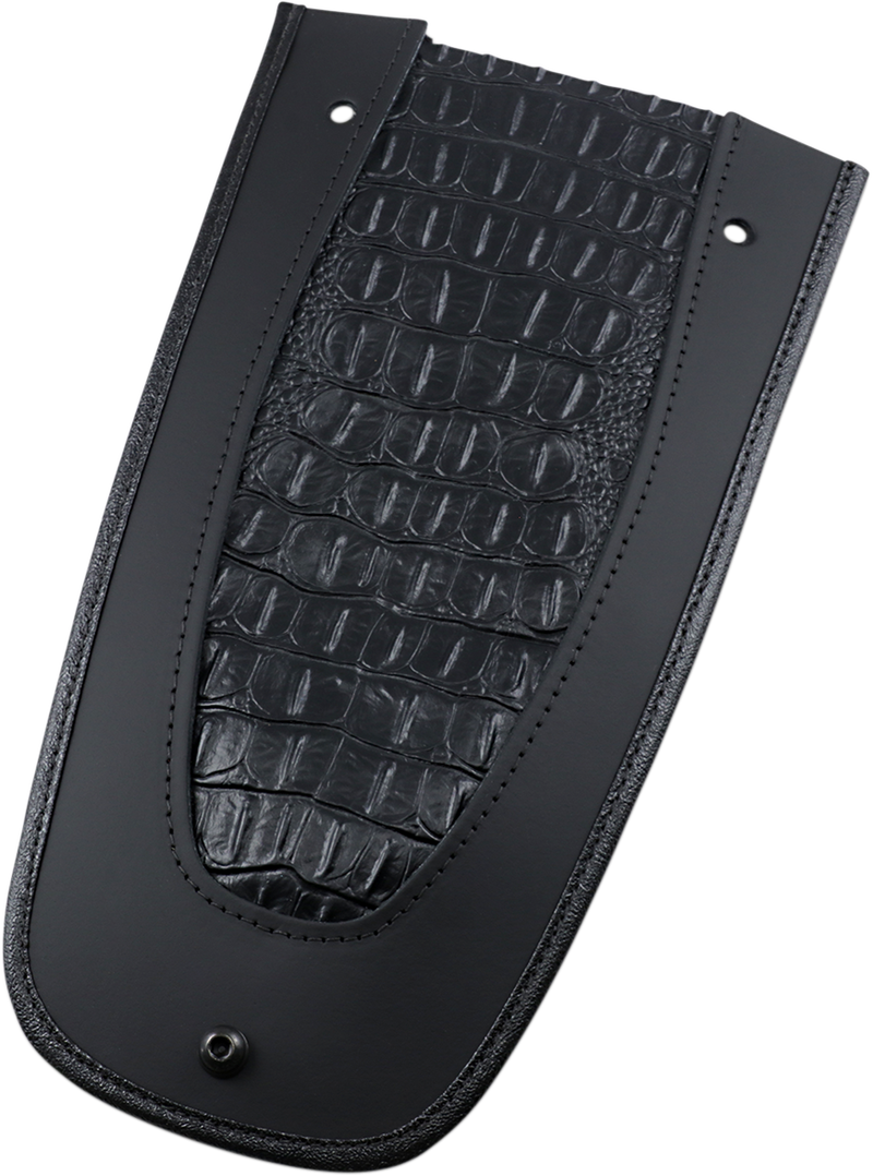 DRAG SPECIALTIES Fender Skin - Embossed Faux Gator Leather Center 1405-0139