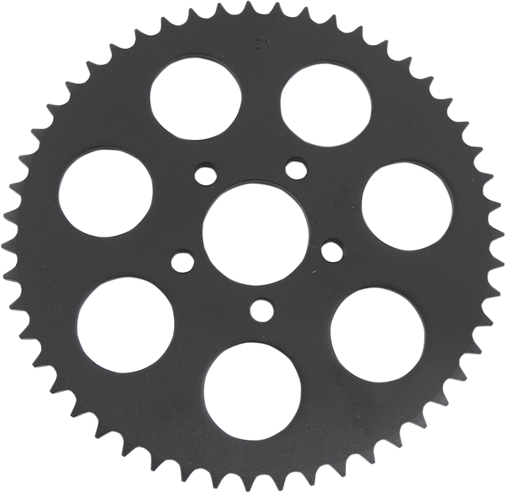 DRAG SPECIALTIES Rear Sprocket - Gloss Black - Flat - 51 Tooth 16423EB
