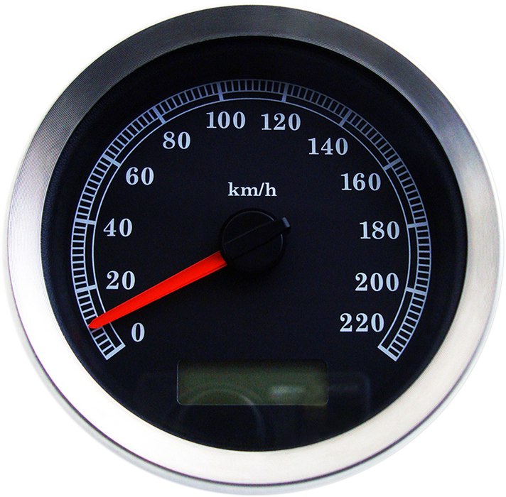 DRAG SPECIALTIES Programmable Speedometer - Black Face - KM/H 83101B