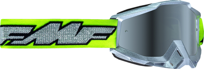 FMF PowerBomb Goggles - Rocket - Silver Lime - Silver Mirror F-50037-00011 2601-3294