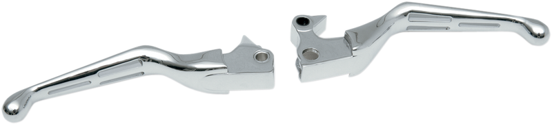 DRAG SPECIALTIES Levers - Slotted - Chrome H07-0589