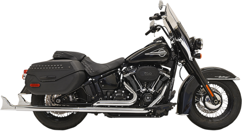 BASSANI XHAUST Fishtail Exhaust with Baffle - 33" 2018 - 2020 Heritage and Deluxe  1S96E-33 1800-2376
