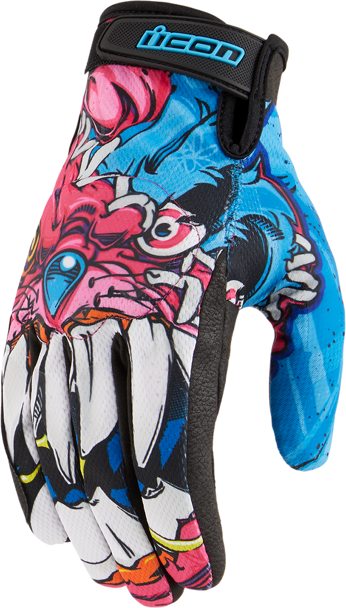 ICON Hooligan™ Beastie Bunny Womens Motorcycle Gloves - Pink - Small 3301-4414