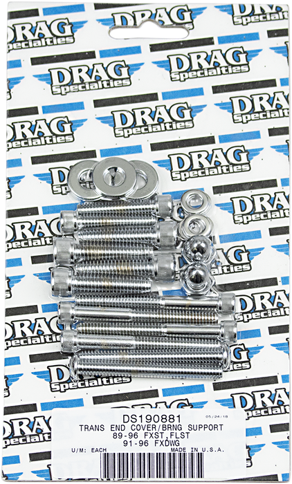 DRAG SPECIALTIES Knurled Transmission End Bolt Set - Softail MK268