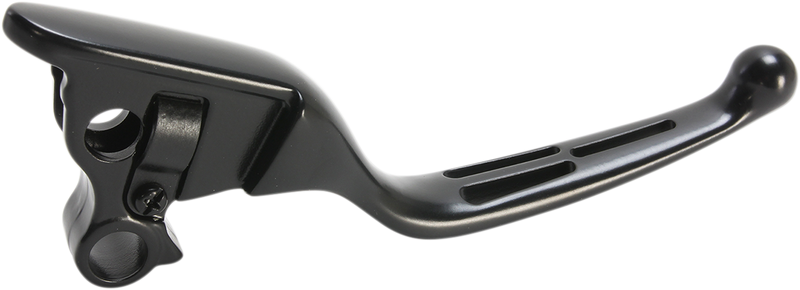 DRAG SPECIALTIES Clutch Lever - Wide Blade - Slotted - Black H07-0603MB-C