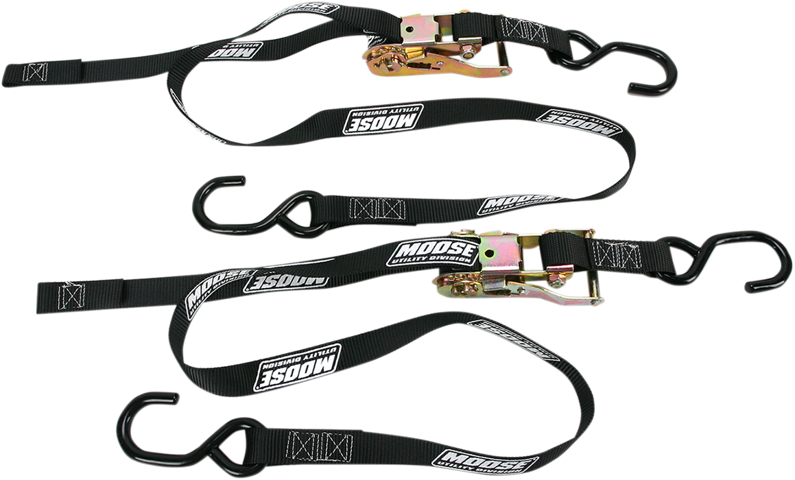 MOOSE UTILITY Ratchet Tie-Down - 1" - Black 3920-0297