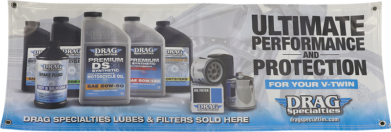 DRAG SPECIALTIES Drag Oil Banner - 4' x 18" DS OIL 3/21