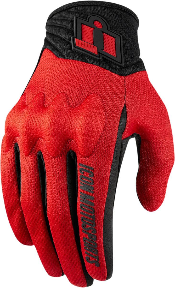 ICON Anthem 2 CE™ Motorcycle Gloves - Red - Large 3301-3685
