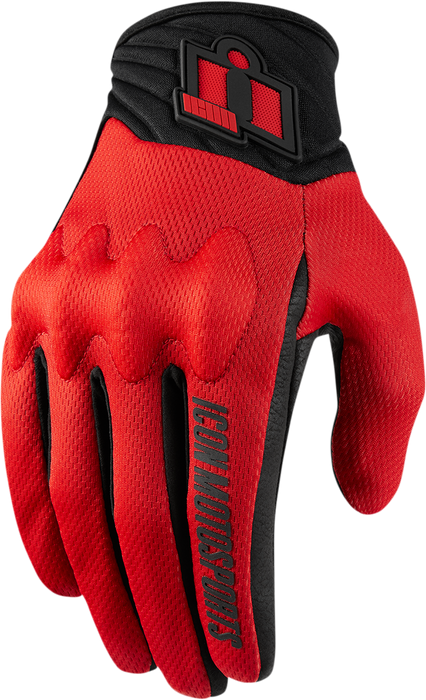 ICON Anthem 2 CE™ Motorcycle Gloves - Red - 3XL 3301-3688