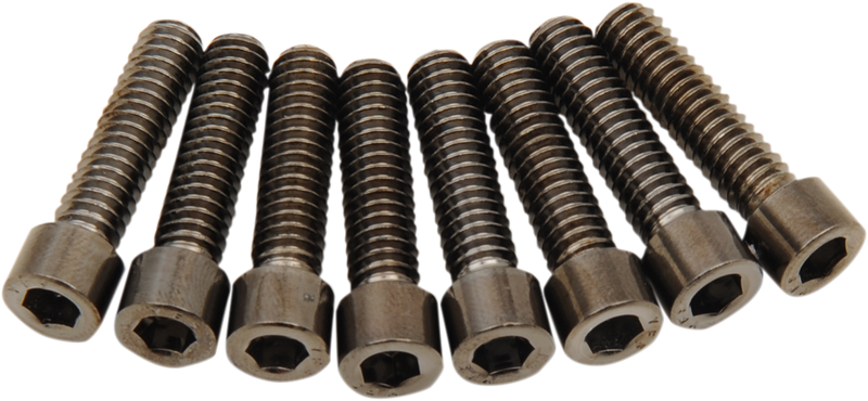 DRAG SPECIALTIES Lifter Smooth Bolt Kit - Black/Chrome - M8 MK776SBK