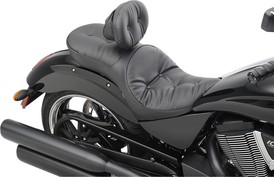 DRAG SPECIALTIES Low Profile Seat - Driver's Backrest - Pillow - Vegas NOT FIT WITH OEM BACKREST 0810-1607