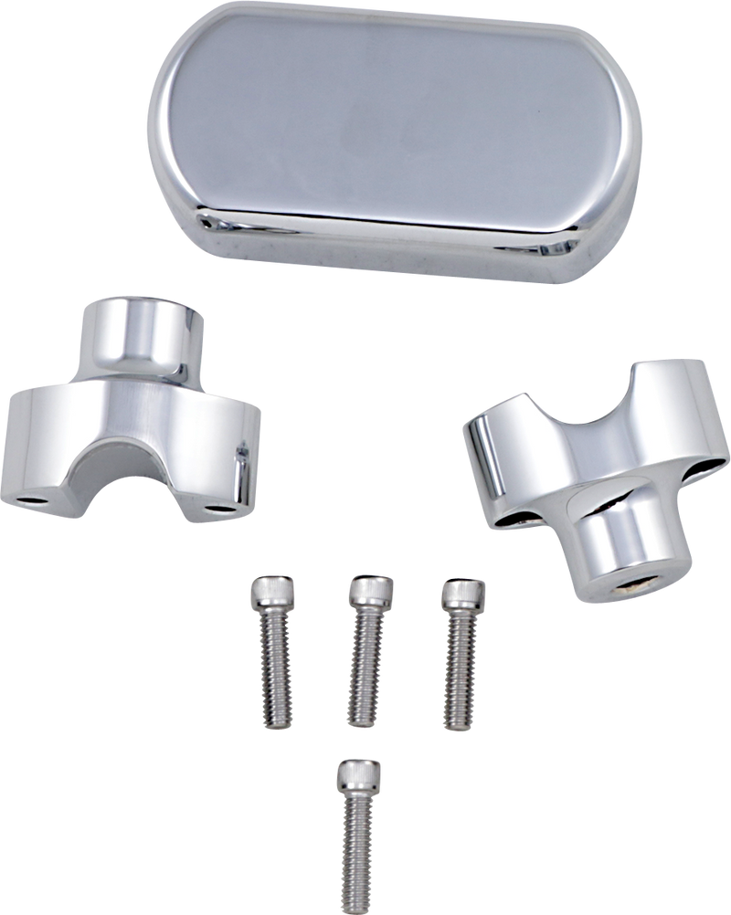 LA CHOPPERS Risers - Solid Top - 1-1/2" - Chrome LA-7442-01