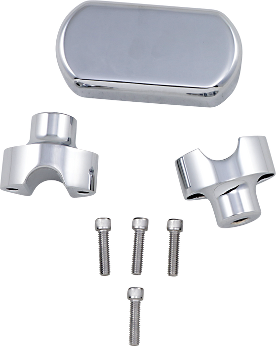 LA CHOPPERS Risers - Solid Top - 1-1/2" - Chrome LA-7442-01