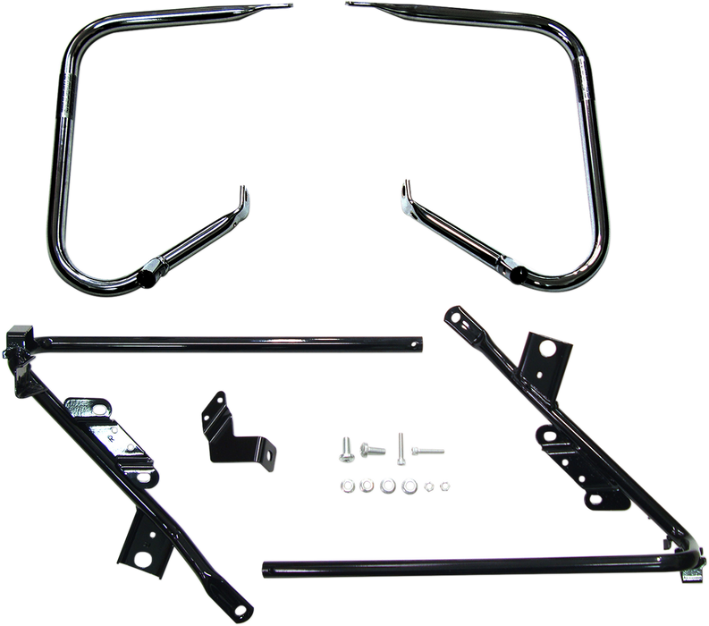 DRAG SPECIALTIES Saddlebag Support Brackets - Black - 09-13FLT 21058B