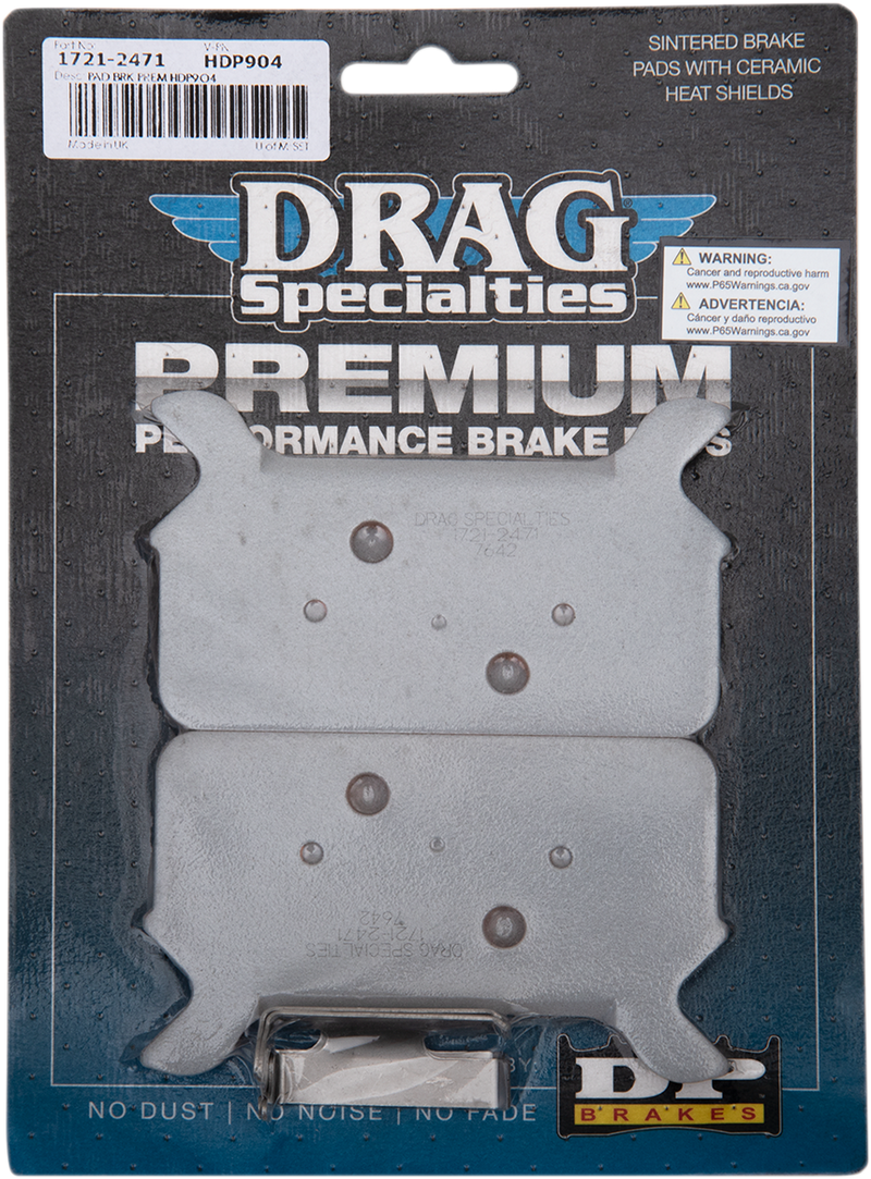 DRAG SPECIALTIES Sintered Brake Pads - Touring WRNG CALLOUT /WRNG PHOTO HDP904