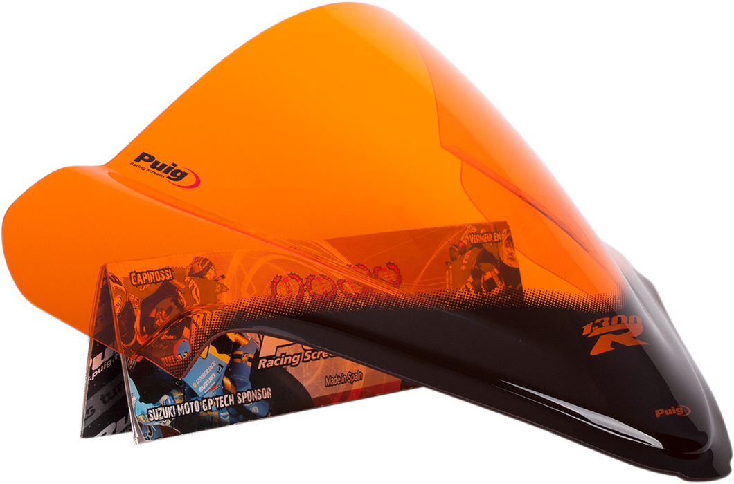PUIG HI-TECH PARTS Race Windscreen - Orange - Hayabusa 4826T