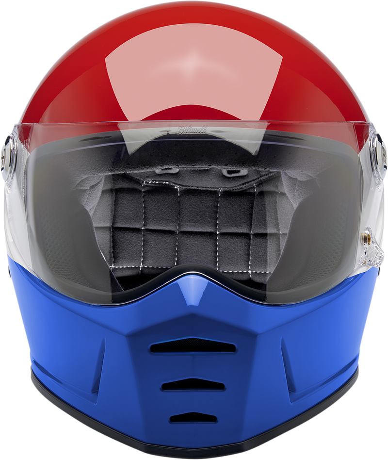 BILTWELL Lane Splitter Helmet - Gloss Podium Red/White/Blue - Large 1004-549-104