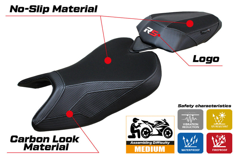 Aprilia RS 457 2023 2024 Seat Cover Tappezzeria Italia in Black