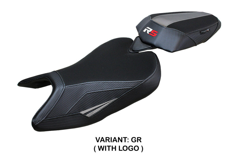 Aprilia RS 457 2023 2024 Seat Cover Tappezzeria Italia in Grey and Black