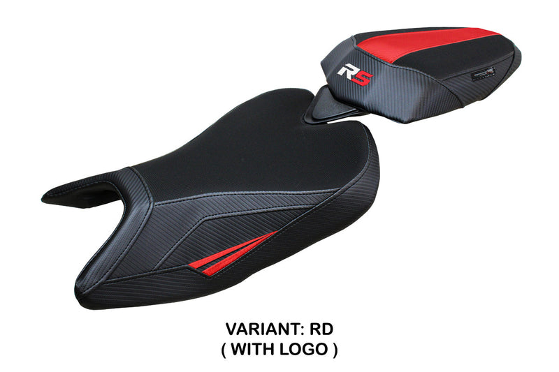 Aprilia RS 457 2023 2024 Seat Cover Tappezzeria Italia in Red and Black