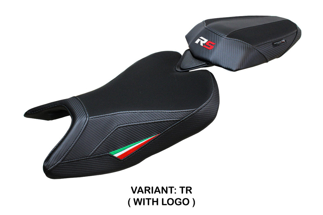 Aprilia RS 457 2023 2024 Seat Cover Tappezzeria Italia in Italy Flag and Black