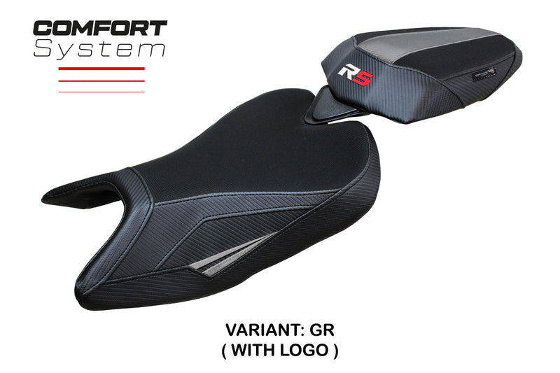 Aprilia RS 457 2023 2024 Seat Cover Tappezzeria Italia Comfort in Grey and Black