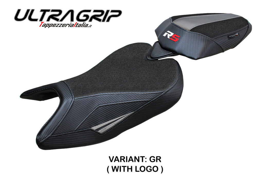 Aprilia RS 457 2023 2024 Seat Cover Tappezzeria Italia Ultragrip in Grey and Black