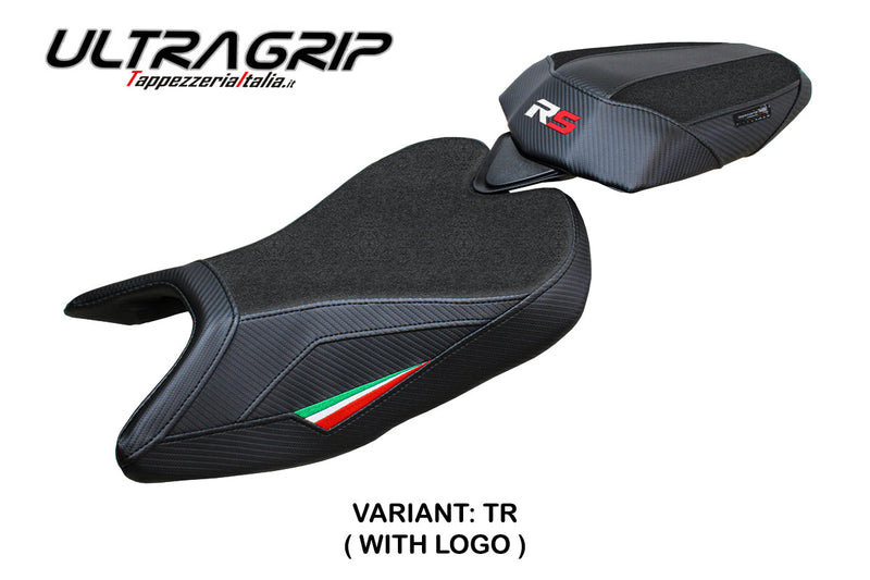 Aprilia RS 457 2023 2024 Seat Cover Tappezzeria Italia Ultragrip in Italy Flag and Black