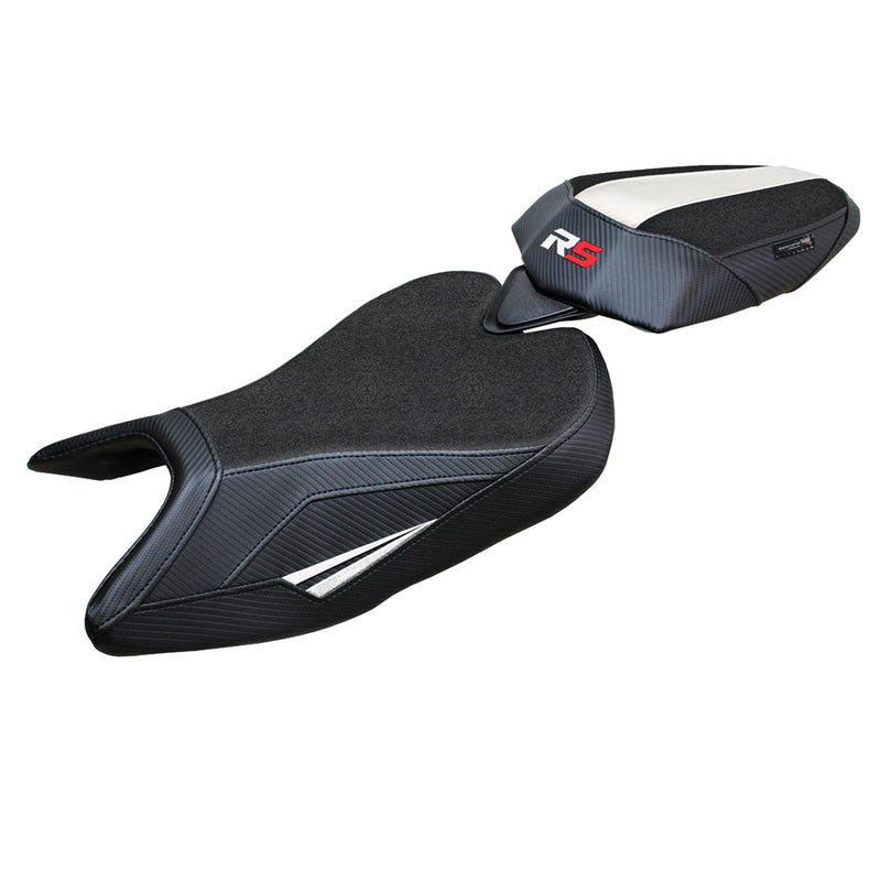 Aprilia RS 457 2023 2024 Seat Cover Tappezzeria Italia Ultragrip in White and Black