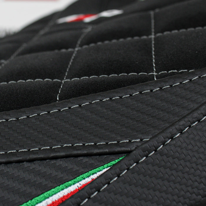 Aprilia RS 660 2021-2024 Seat Cover Tappezzeria Italia Velvet in Black Diamond Stitch