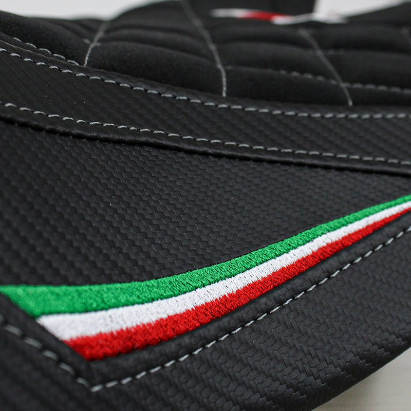 Aprilia Tuono 660 2021-2024 Seat Cover Tappezzeria Italia Velvet in Italy Flag Black