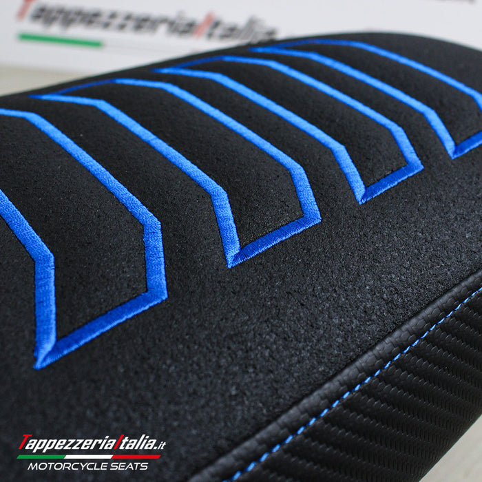 Aprilia Tuareg 660 2021-2024 Seat Cover Tappezzeria Italia Comfort Ultragrip in Blue and Black