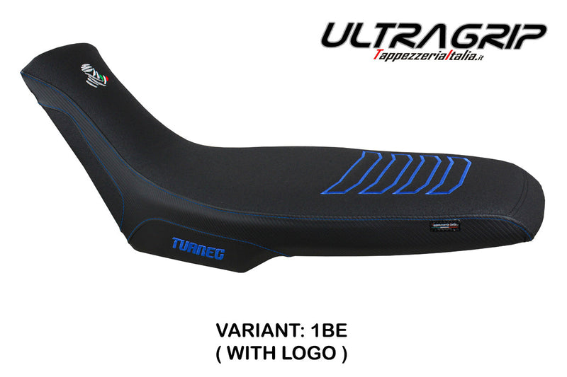 Aprilia Tuareg 660 2021-2024 Seat Cover Tappezzeria Italia Ultragrip in Blue and Black