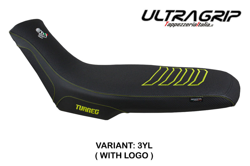 Aprilia Tuareg 660 2021-2024 Seat Cover Tappezzeria Italia Ultragrip in Yellow and Black