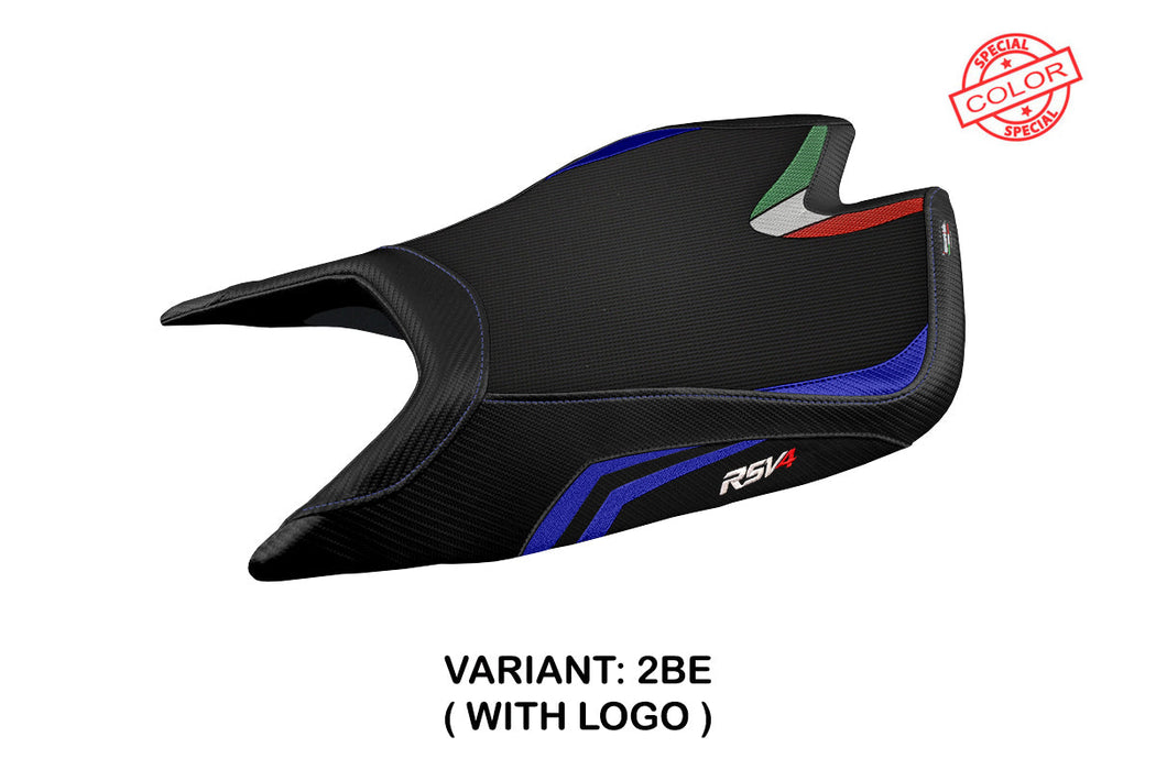 Aprilia RSV4 2021-2024 Seat Cover Tappezzeria Italia in Blue and Black