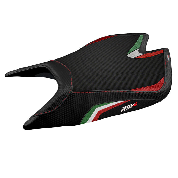 Aprilia RSV4 2021-2024 Seat Cover Tappezzeria Italia Italy Flag in Black