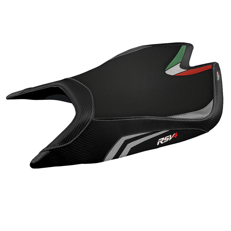 Aprilia RSV4 2021-2024 Seat Cover Tappezzeria Italia Comfort in Silver and Black