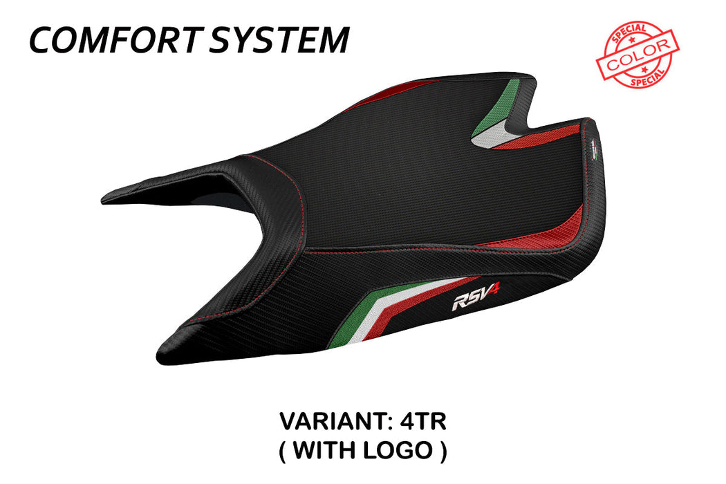 Aprilia RSV4 2021-2024 Seat Cover Tappezzeria Italia Comfort in Italy Flag Black