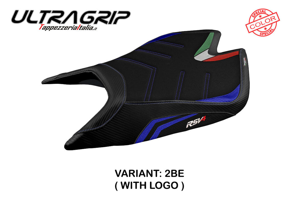 Aprilia RSV4 2021-2024 Seat Cover Tappezzeria Italia Ultragrip in Blue and Black