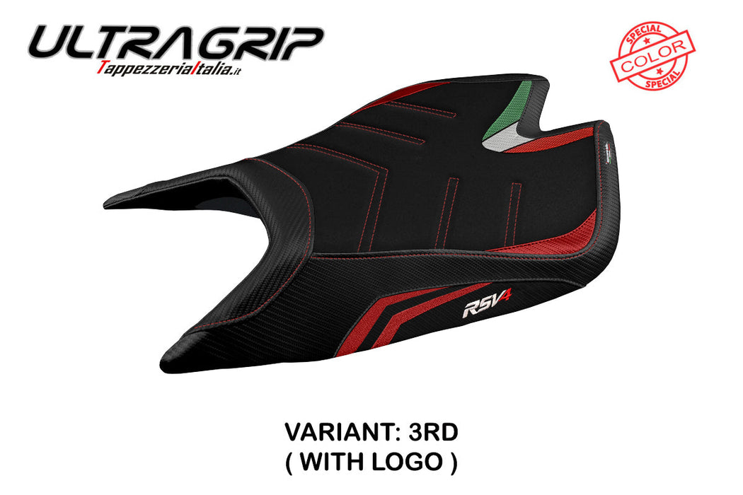 Aprilia RSV4 2021-2024 Seat Cover Tappezzeria Italia Ultragrip in Red and Black