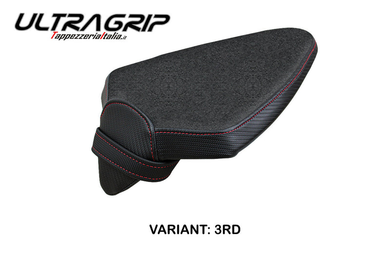 Aprilia RSV4 2021-2024 Passenger Seat Cover Tappezzeria Italia Ultragrip in Red and Black