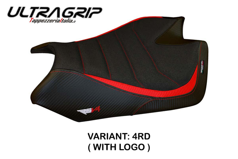Aprilia RSV4 2009-2020 Seat Cover Tappezzeria Italia Ultragrip in Red and Black